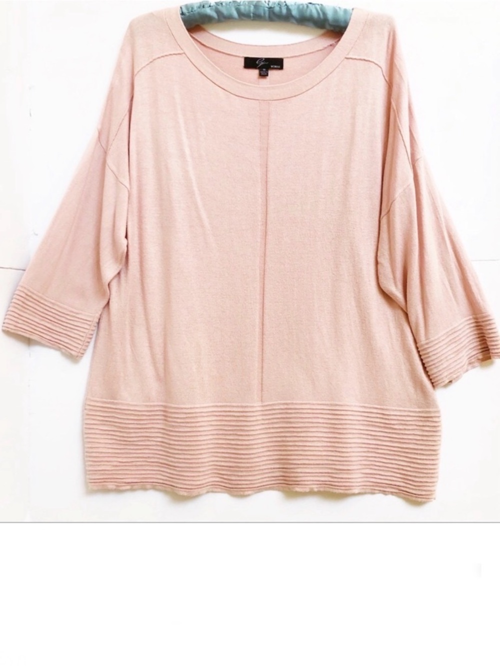 Vintage Eyn 3/4 Sleeve Pink Sweater Size 1X